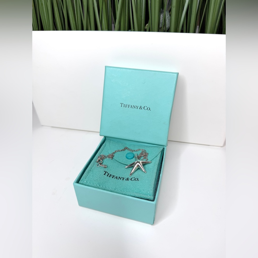 Tiffany & Co. 925 Silver Elsa Peretti Large 28mm Starfish Pendant  17" Necklace - Picture 6 of 9